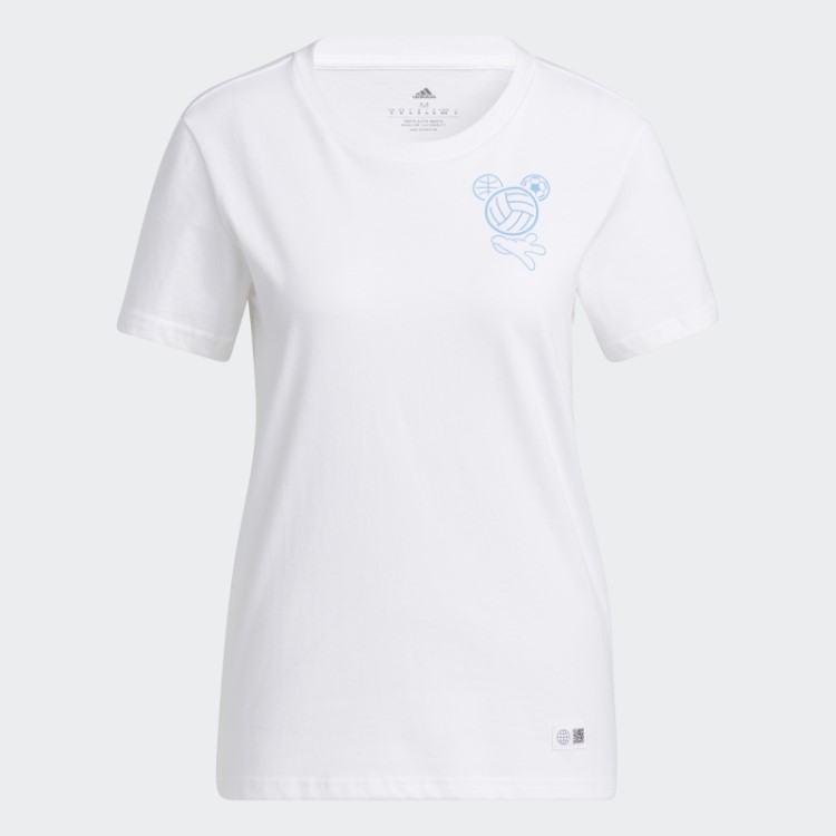 Camiseta Esportiva Branca Adidas Disney