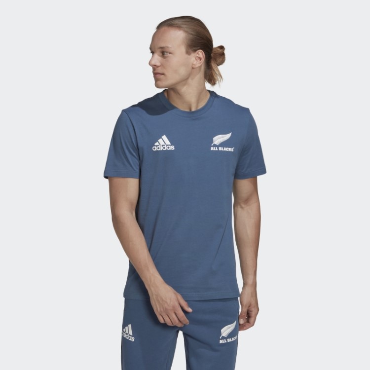 Camiseta De Algodão Rugby Toda Preta De Aço Adidas
