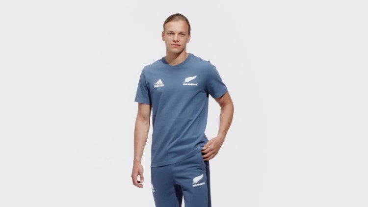 Camiseta De Algodão Rugby Toda Preta De Aço Adidas