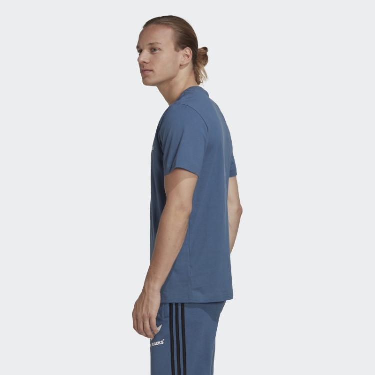 Camiseta De Algodão Rugby Toda Preta De Aço Adidas