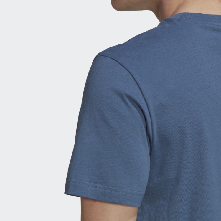 Camiseta De Algodão Rugby Toda Preta De Aço Adidas