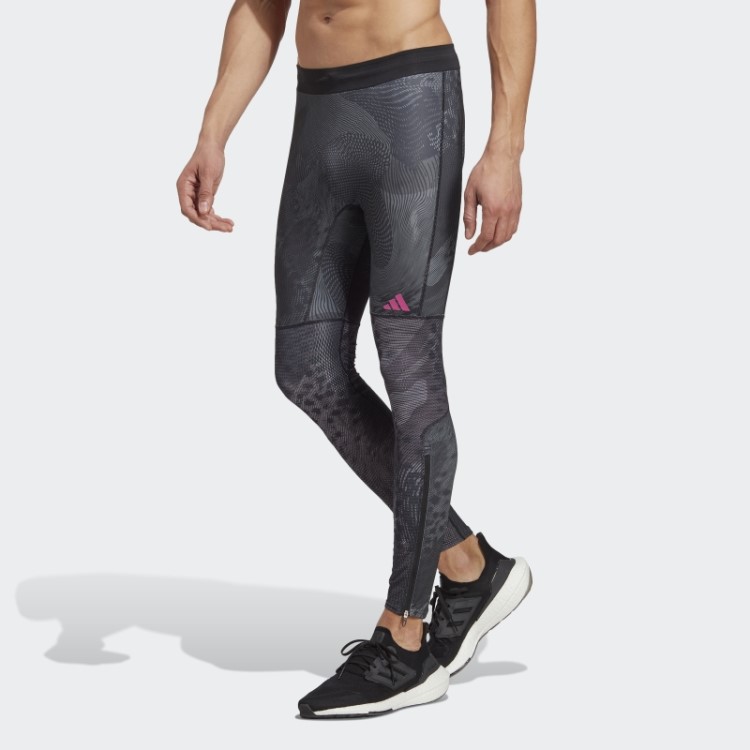 Adidas Adizero Saburday Leggings Longas Moda Cinza