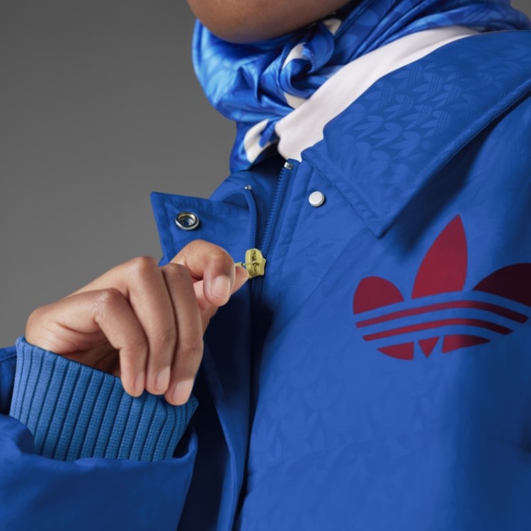 Jaqueta Adicolor Heritage Now Com Monograma Adidas Royal
