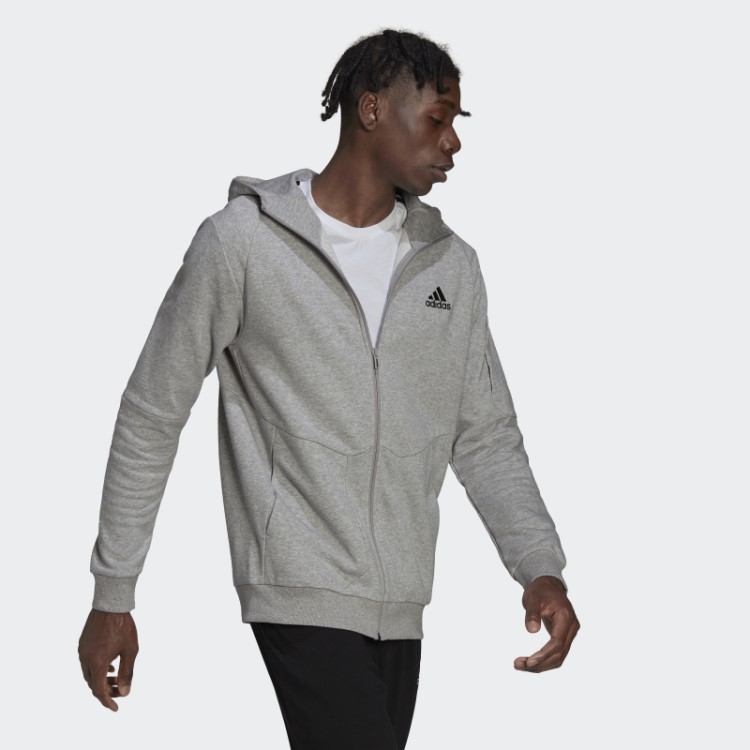 Moletom Com Capuz E Zíper Completo 4gameday Cinza Médio Adidas