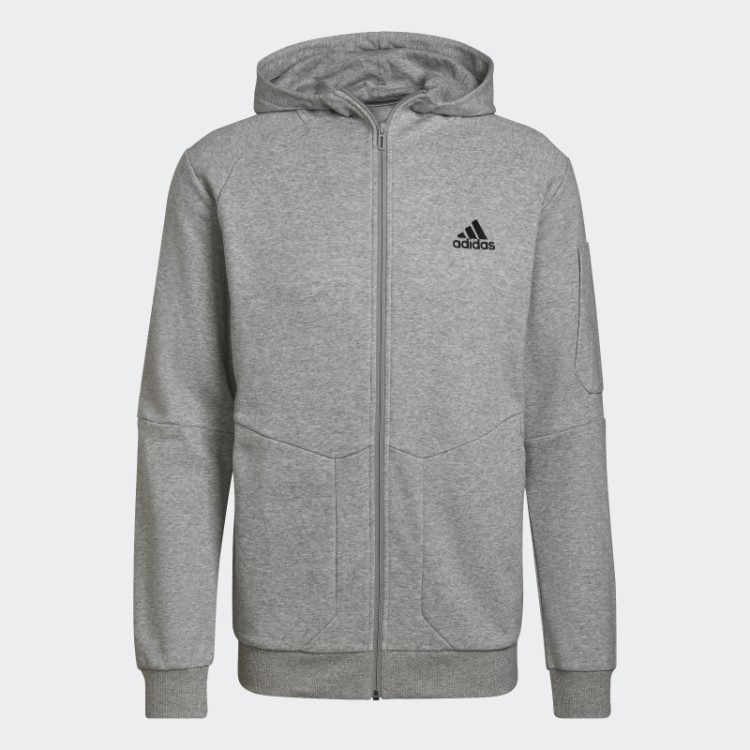Moletom Com Capuz E Zíper Completo 4gameday Cinza Médio Adidas