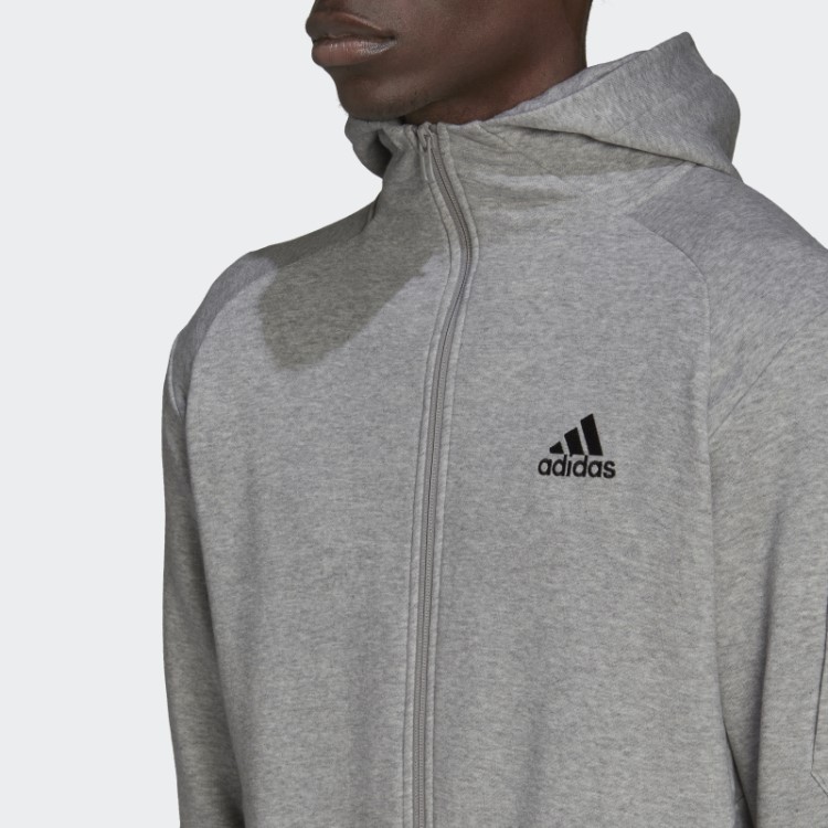 Moletom Com Capuz E Zíper Completo 4gameday Cinza Médio Adidas
