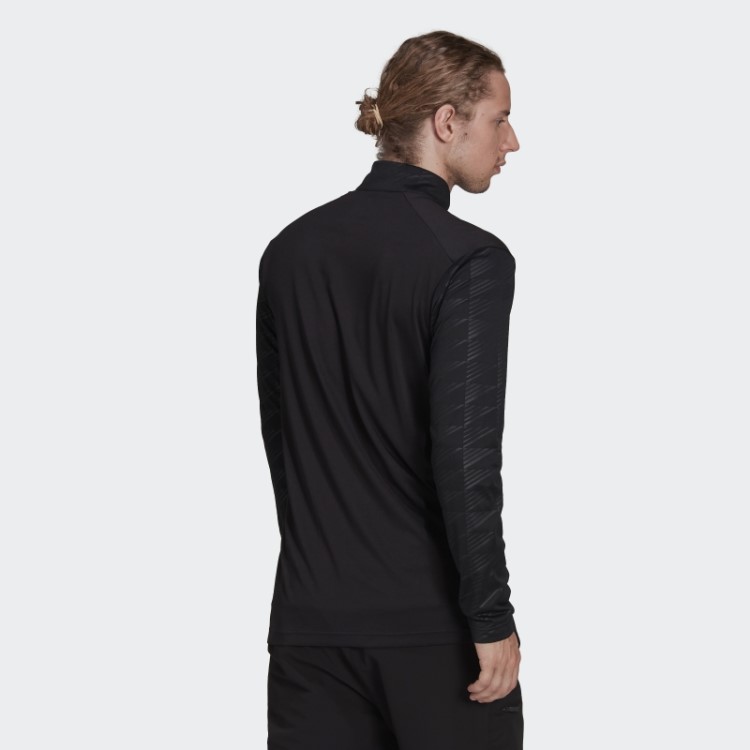 Camiseta Adidas Terrex Multi Com Meio Zíper Preta