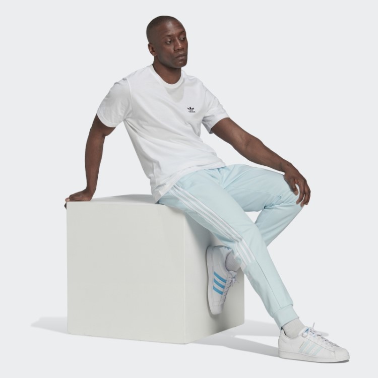 Calça Azul Adicolor Classics Corte Linha Adidas