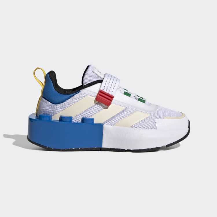 Sapato Branco Quente Adidas X Lego Tech Rnr Com Cadarço E Tira Superior