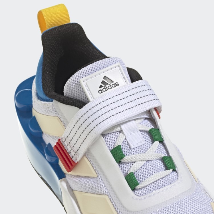 Branco Quente Adidas X Lego Tech Rnr Sapato Elástico E Top Strap