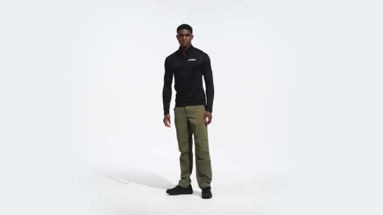 T-shirt De Manga Comprida Terrex Multi-meio-zip Preto Adidas