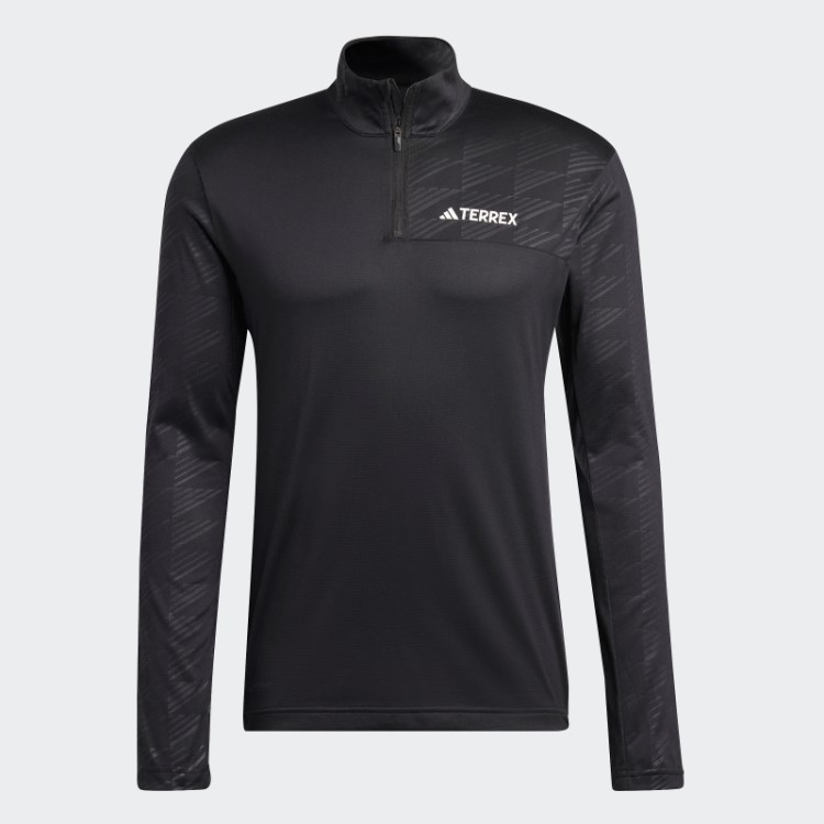 T-shirt De Manga Comprida Terrex Multi-meio-zip Preto Adidas