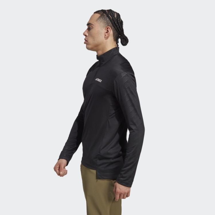 Blusa De Manga Longa Adidas Preta Terrex Com Vários Zíperes