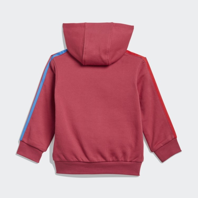 Conjunto Adicolor Com Capuz E Zíper Completo Rosa Adidas