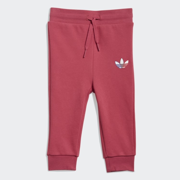 Conjunto Adicolor Com Capuz E Zíper Completo Rosa Adidas