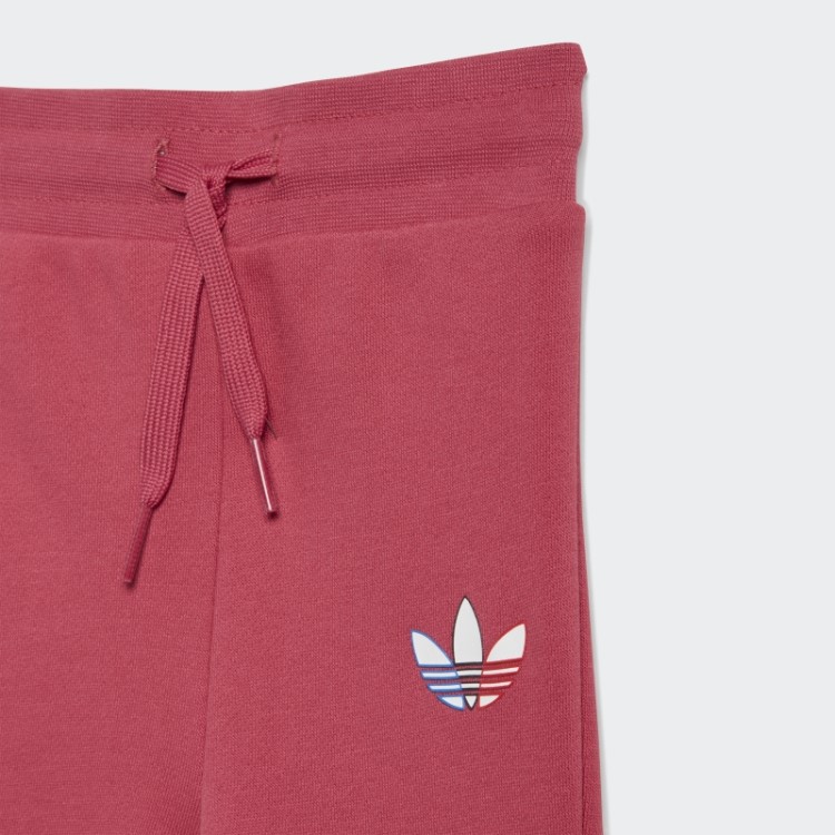 Conjunto Adicolor Com Capuz E Zíper Completo Rosa Adidas