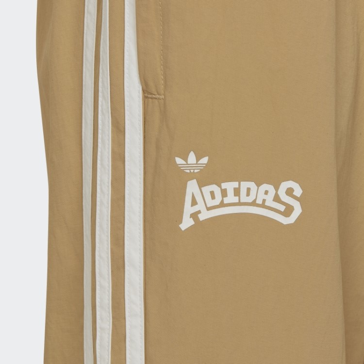 Calça Esportiva Em Tecido Tom Bege Adidas