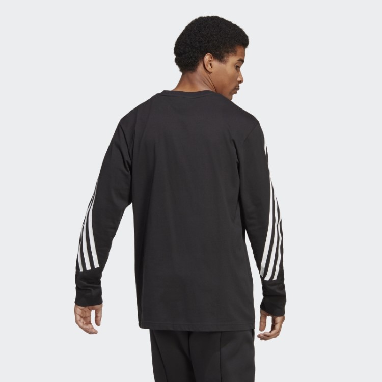 Future Icons Camiseta Manga Longa Com As Três Listras Preta Adidas