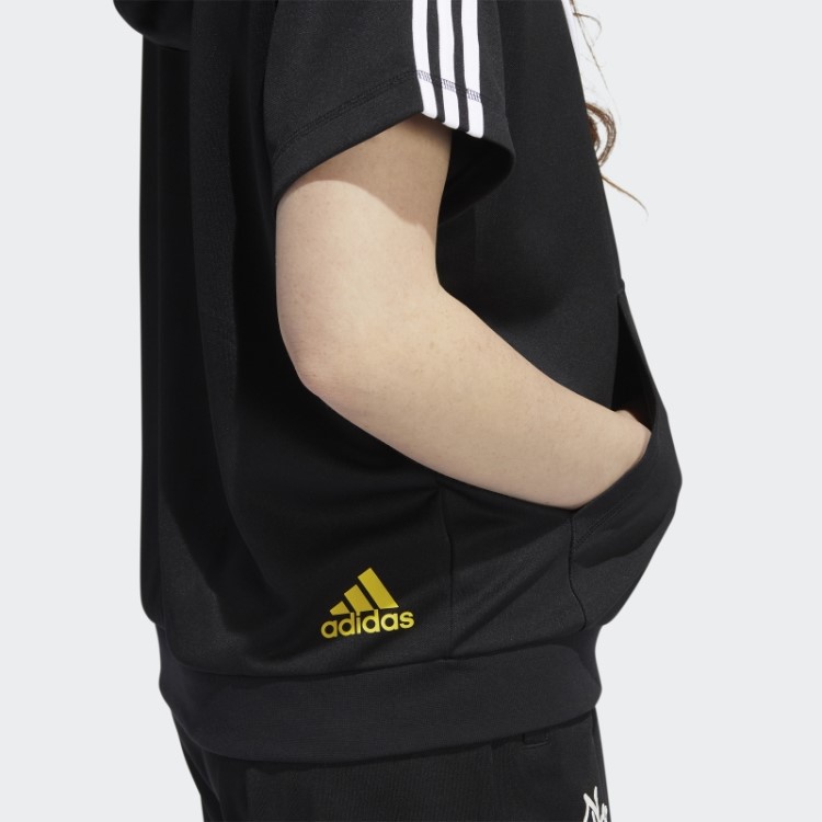 Candace Parker Moletom Com Capuz Manga Curta Adidas Preto