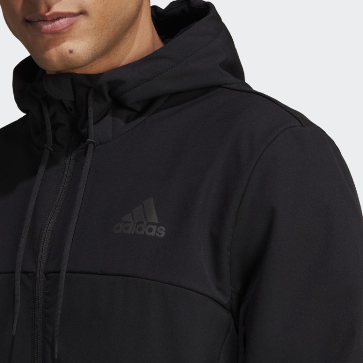 Moletom Preto Adidas Cold.rdy Com Zíper Completo