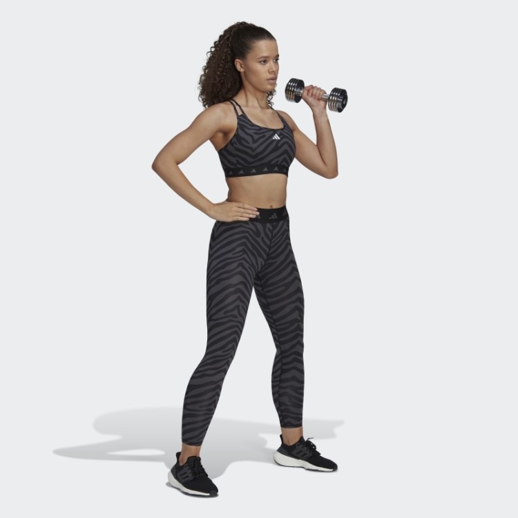 Legging Zebra 7/8 Cintura Alta Adidas Hyperglam Techfit Multicolorida