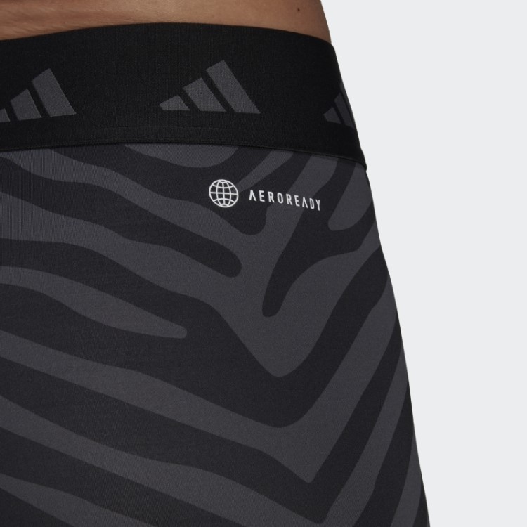 Legging Zebra 7/8 Cintura Alta Adidas Hyperglam Techfit Multicolorida