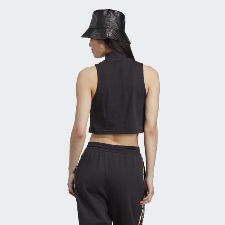 Regata Preta Com Estampa Adidas
