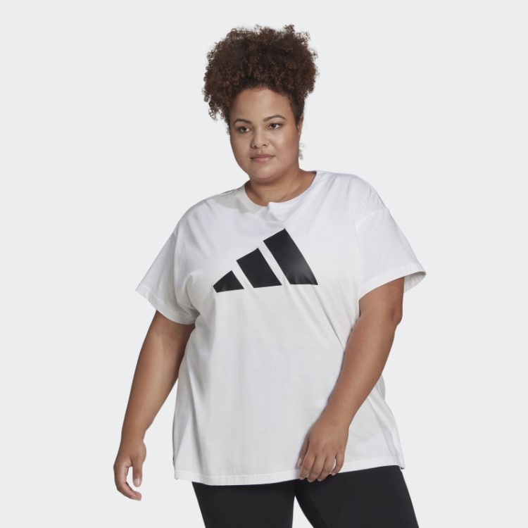 Camiseta Adidas Sportswear Future Icons Logo (tamanho Grande) Branca Quente