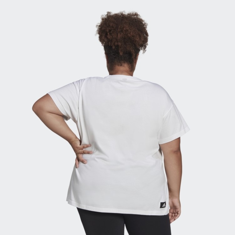 Camiseta Adidas Sportswear Future Icons Logo (tamanho Grande) Branca Quente