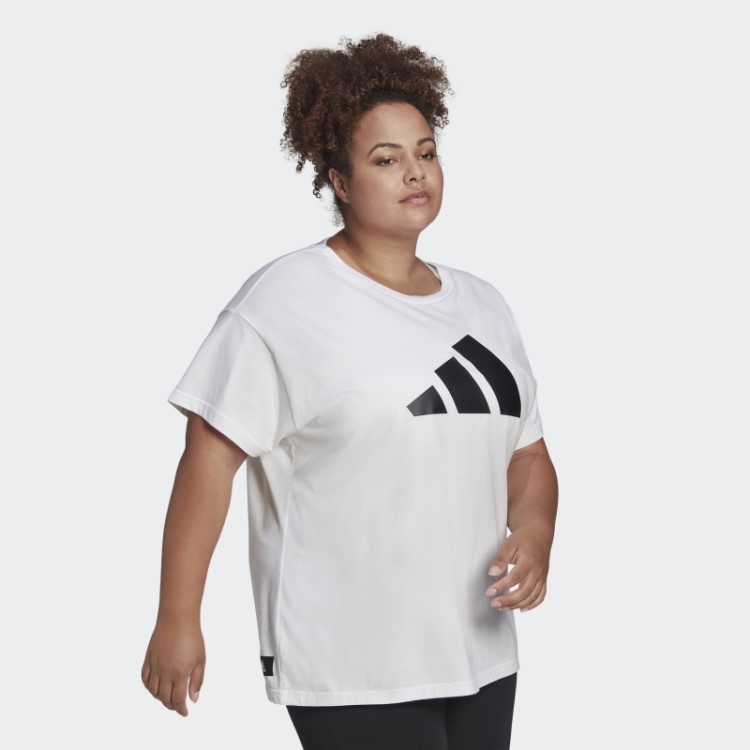Camiseta Adidas Sportswear Future Icons Logo (tamanho Grande) Branca Quente