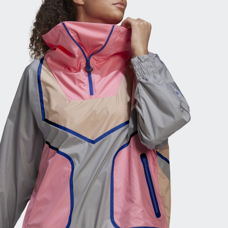 Adidas By Stella Mccartney Jaqueta Esportiva Light Onix Fashion