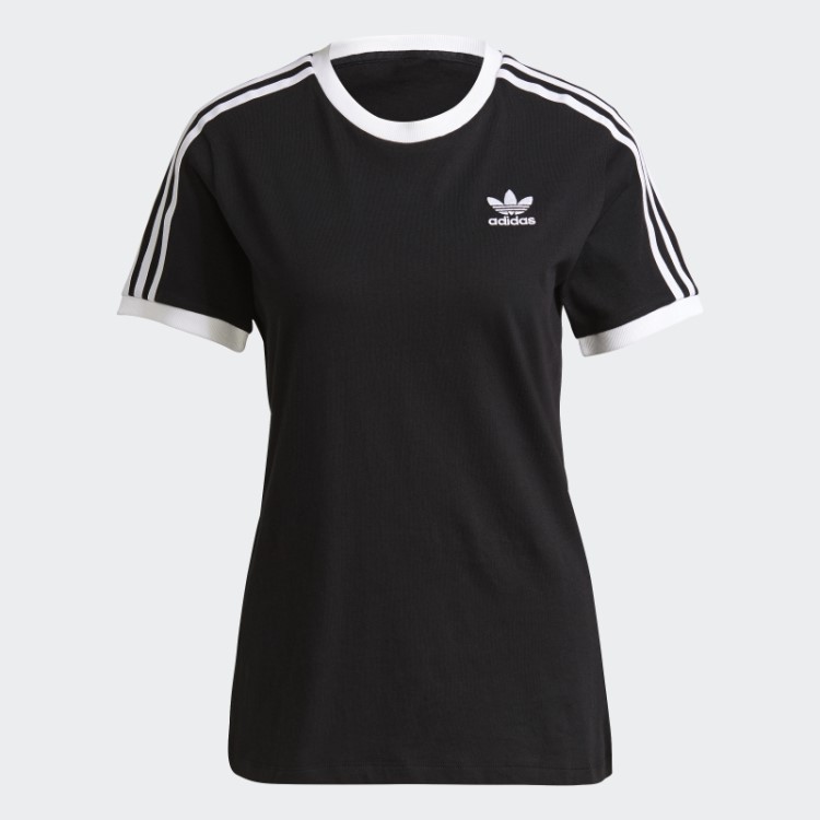 Camiseta Adidas Adicolor Black Classics Com As Três Listras