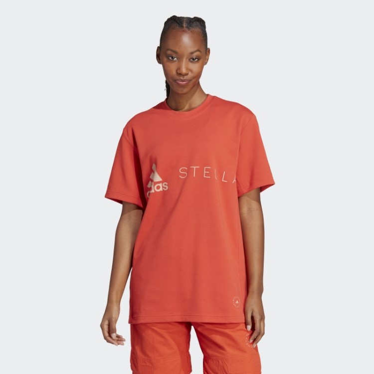 Burnt Cayenne Adidas By Stella Mccartney Camiseta Com Logo Fashion