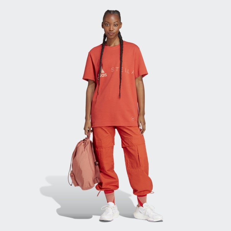 Burnt Cayenne Adidas By Stella Mccartney Camiseta Com Logo Fashion