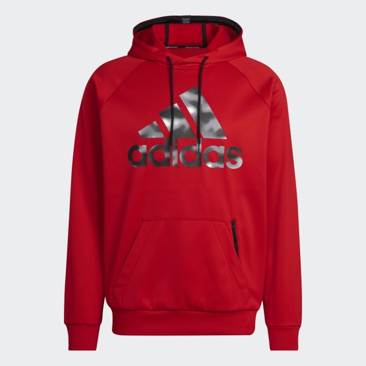 Moletom Adidas Aeroready Game And Go Camo Logo Escarlate