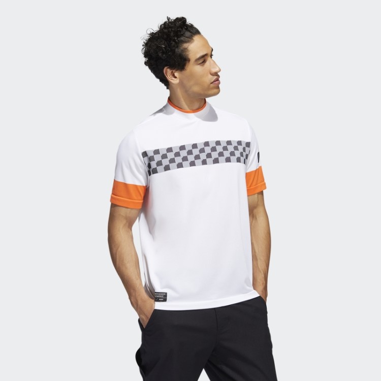 Polo Xadrez Branco Adicross Adidas
