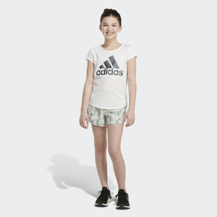 Short De Malha Com Estampa Verde Adidas