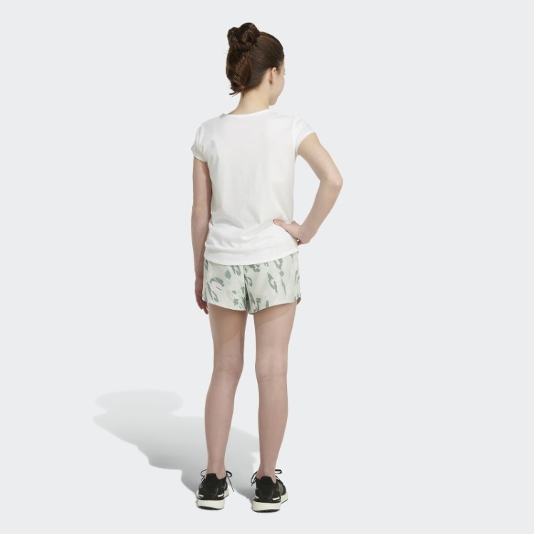 Short De Malha Com Estampa Verde Adidas