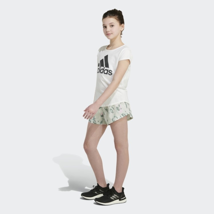 Short De Malha Com Estampa Verde Adidas