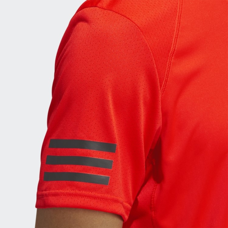 Camiseta Laranja Com As Três Listras Adidas Bold Club Tennis