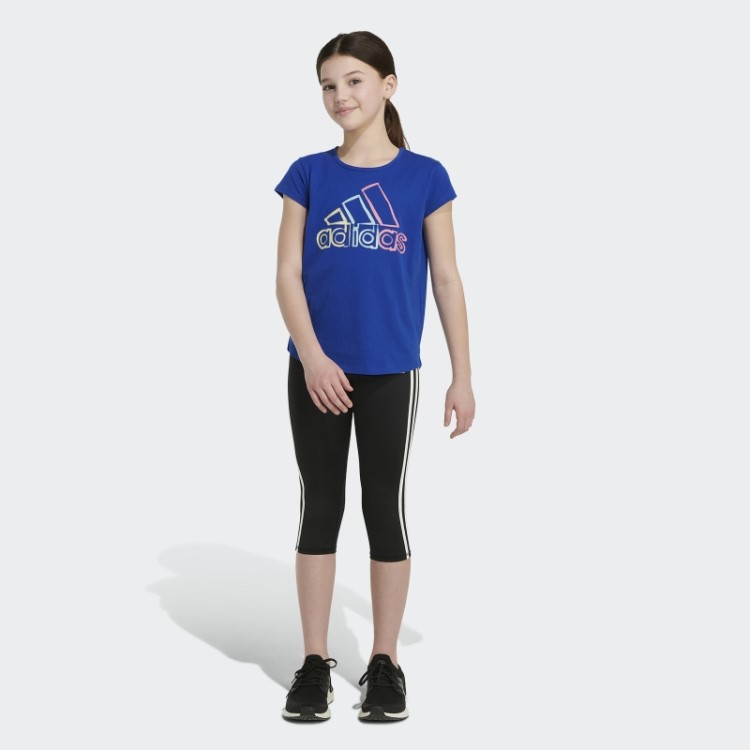 Camiseta Manga Curta Azul Royal Adidas