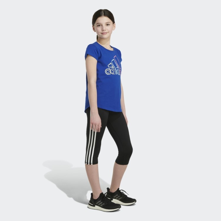 Camiseta Manga Curta Azul Royal Adidas