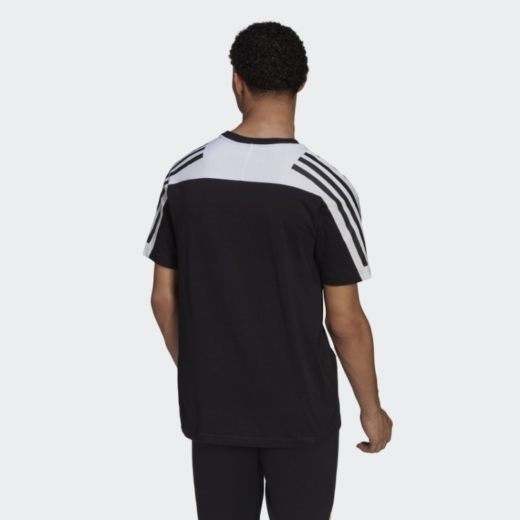 Camiseta Preta Com As Três Listras Adidas Future Icons