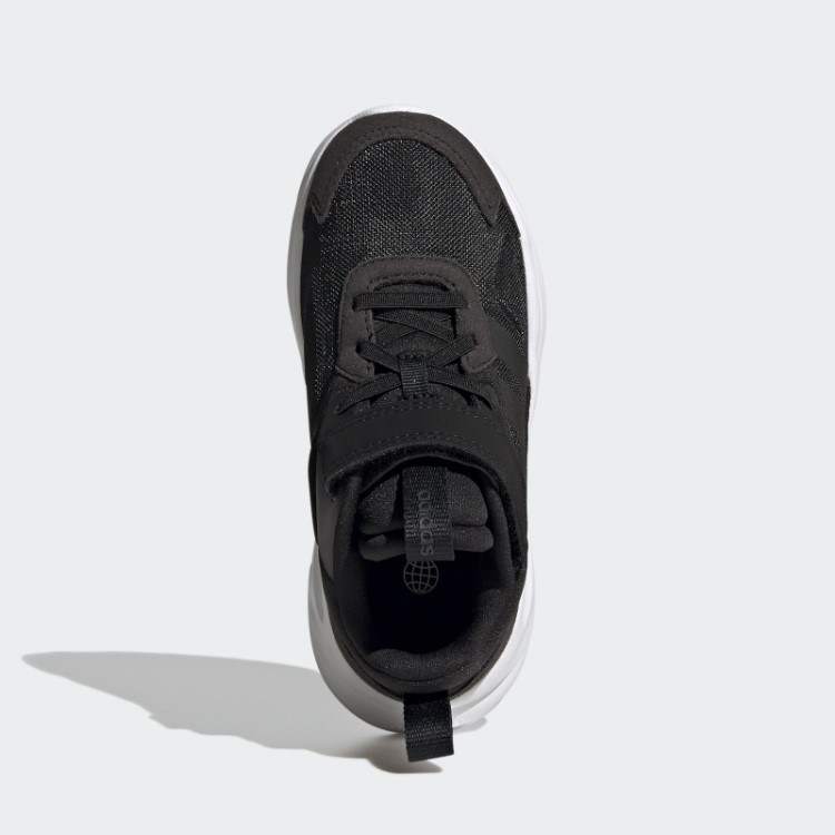 Adidas Preto Ozelle Estilo De Vida De Corrida Com Cadarço Elástico E Tênis De Tira Superior