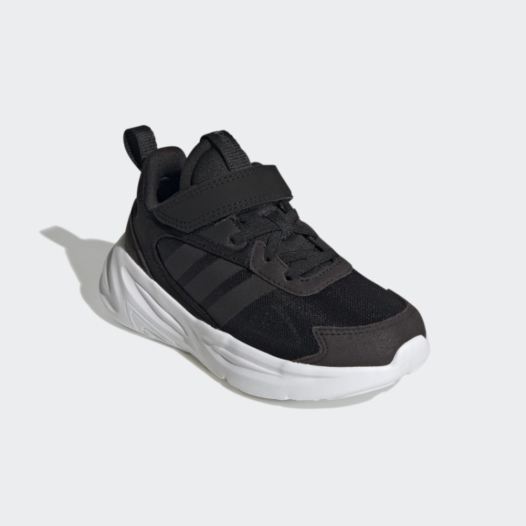 Adidas Preto Ozelle Estilo De Vida De Corrida Com Cadarço Elástico E Tênis De Tira Superior