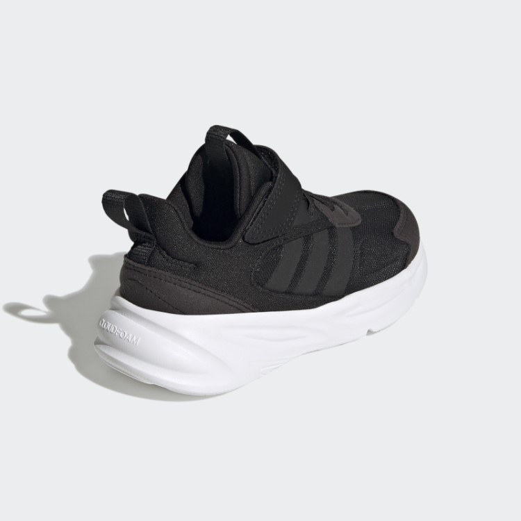 Adidas Preto Ozelle Estilo De Vida De Corrida Com Cadarço Elástico E Tênis De Tira Superior