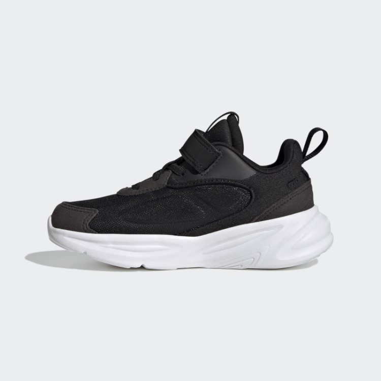 Adidas Preto Ozelle Estilo De Vida De Corrida Com Cadarço Elástico E Tênis De Tira Superior