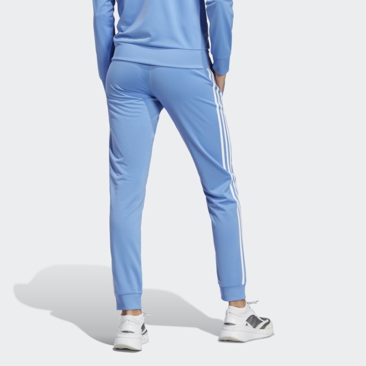 Calça Esportiva Azul Adidas Primegreen Essentials Com As Três Listras Estreitas