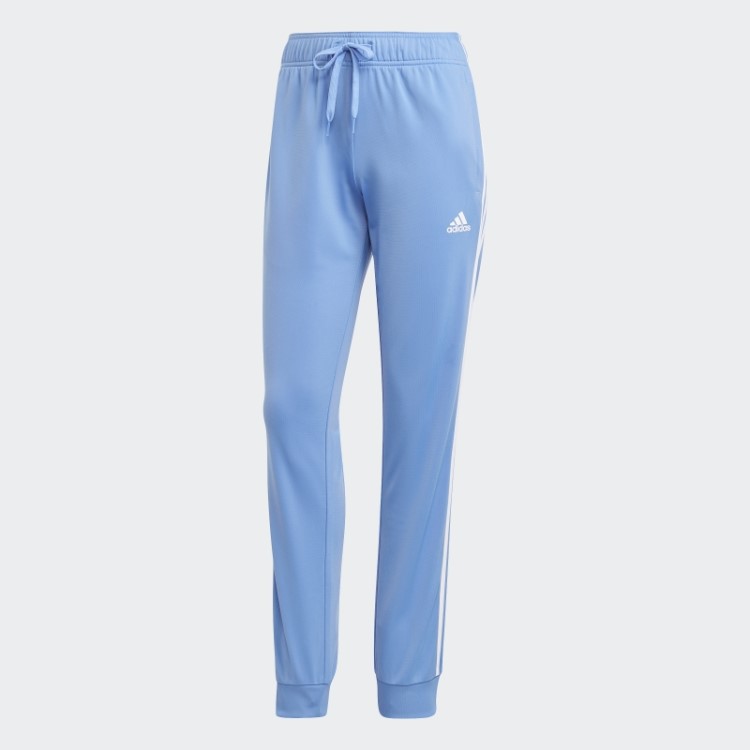 Calça Esportiva Azul Adidas Primegreen Essentials Com As Três Listras Estreitas