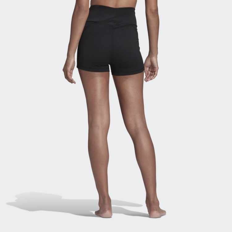 Leggings Curtas Pretas Adidas De Cintura Alta Essenciais Para Ioga